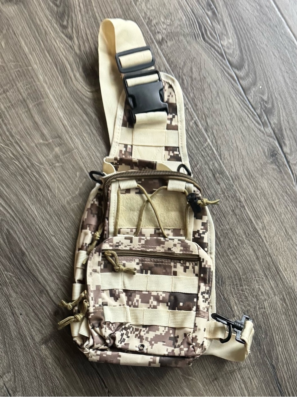 Men's Tactical Sling Backpack in Desert Digital Camo